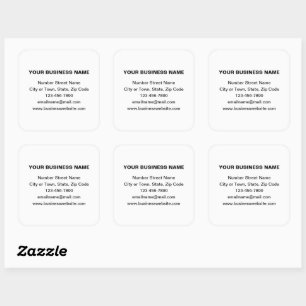 Textes simples Marque d'affaires sur Sticker Carré