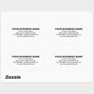 Textes simples Marque d'affaires sur Sticker ovale
