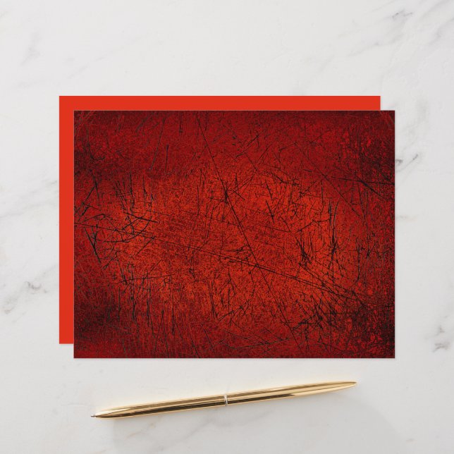 Textes vintages d'antiquité noir rouge foncé (Devant/Arrière en situation)