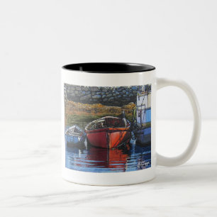 Textile Art Bateau Café Mug
