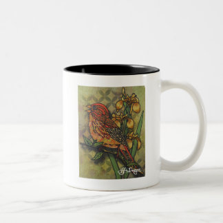 Textile Art Bird Café Mug