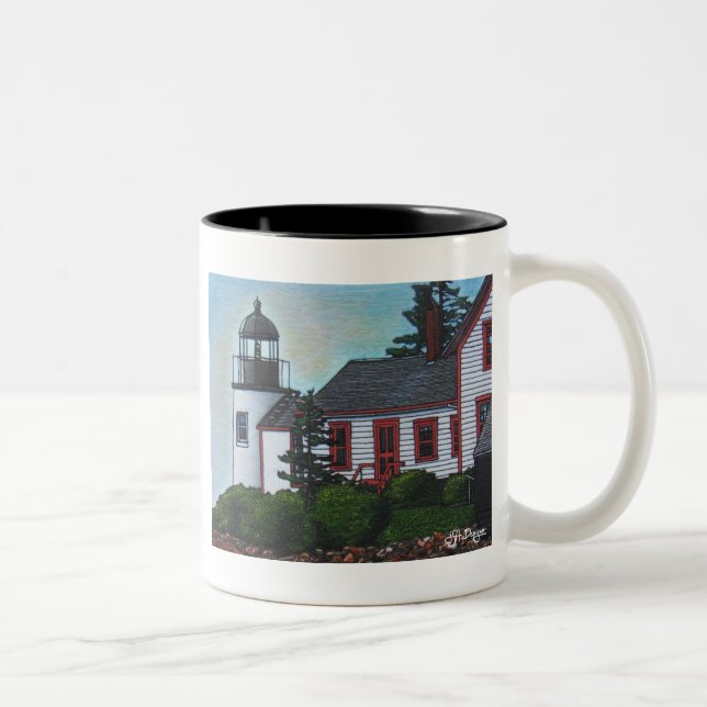 Textile Art Lighthouse Coffee Mug (Droit)