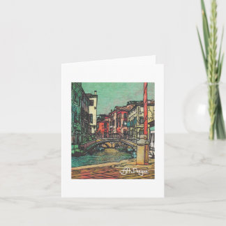 Textile Art Venise Carte pour notes