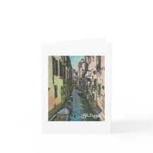 Textile Art Venise Carte pour notes