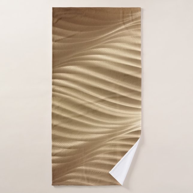 TEXTILE Brown ET BLANC STRIPÉ (Serviette de bain)