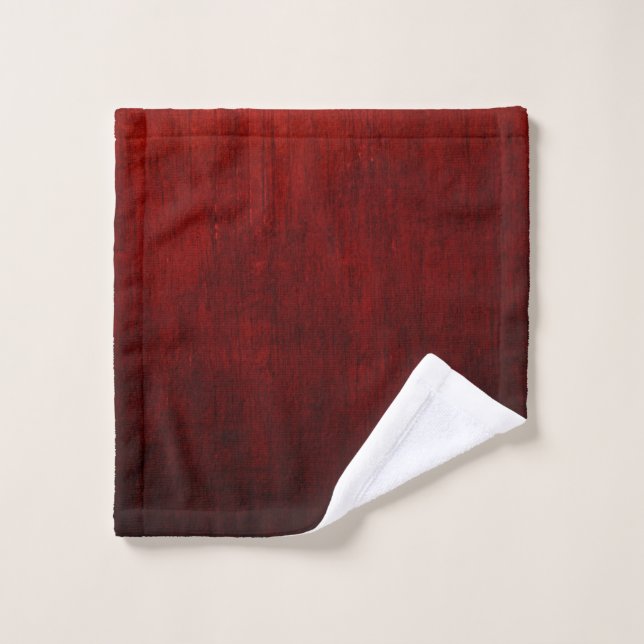 textile floral rouge et noir (Gant de toilette)