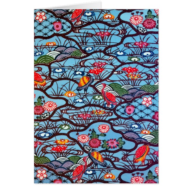 Textile japonais Kimono vintage (Bingata) (Devant)