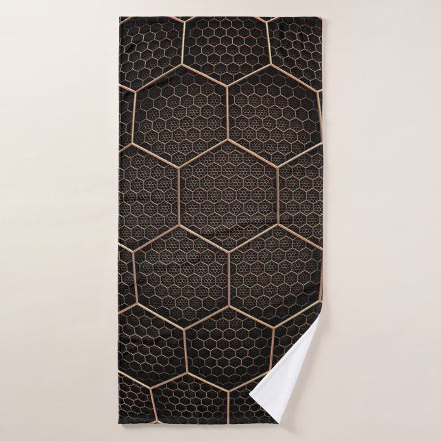 texture Arrière - plan grille hexagonale d (Serviette de bain)