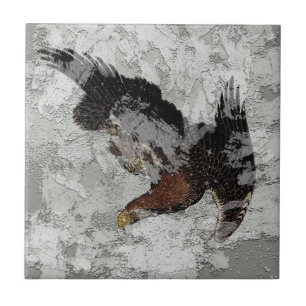 Texture avec carreaux en céramique de l'aigle jap