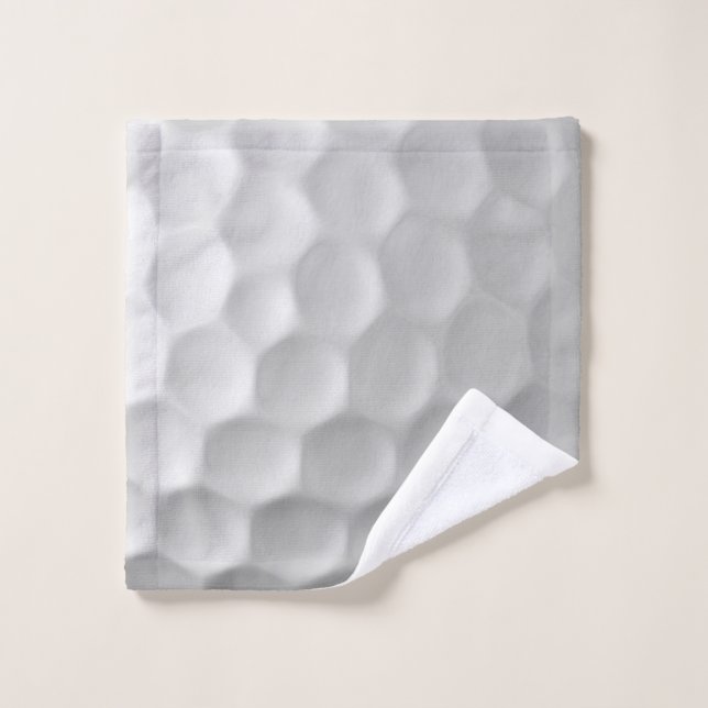 Texture de balle de golf blanche et alvéolée (Gant de toilette)