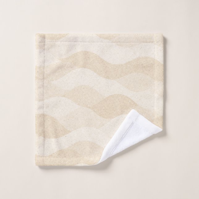Texture de grain minimale, motif neutre et doux (Gant de toilette)