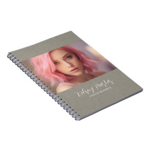 Texture de lin subtile Carnet photo personnalisabl