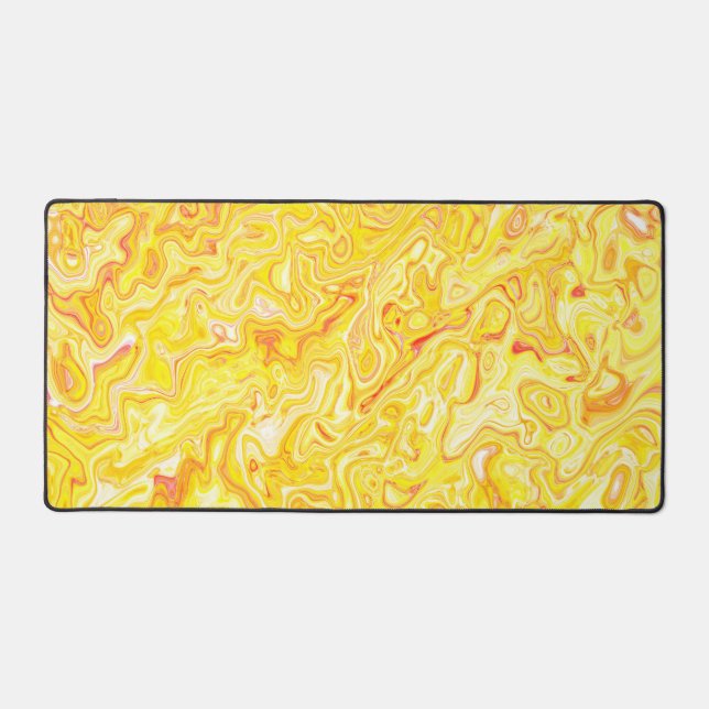 Texture de marbre jaune citron miel Abstrait Liqui (Recto)