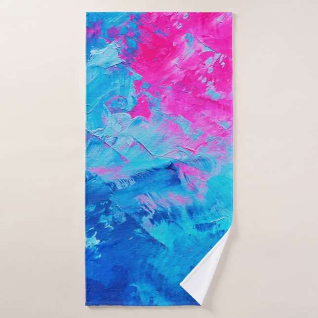 texture de peinture à l'huile abstraite sur toile, (Serviette de bain)