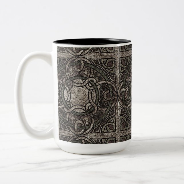 Texture de pierre Céltic Knot Coffee Mug (Gauche)