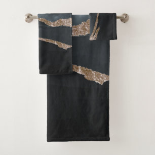 Texture de pierre granitique marbre or noir cool p