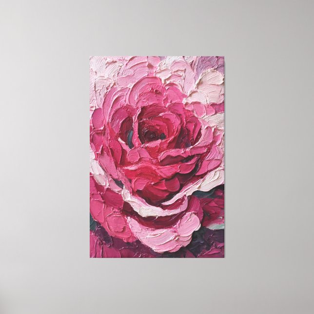 Texture de rose cramoisie et rose - Art mural abst (Recto)