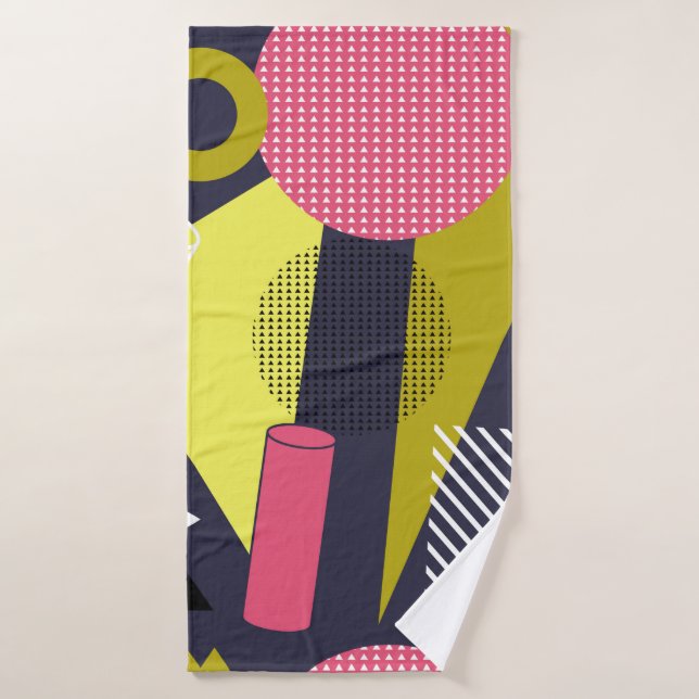 Texture de style rétro, design motif. art, abstrai (Serviette de bain)