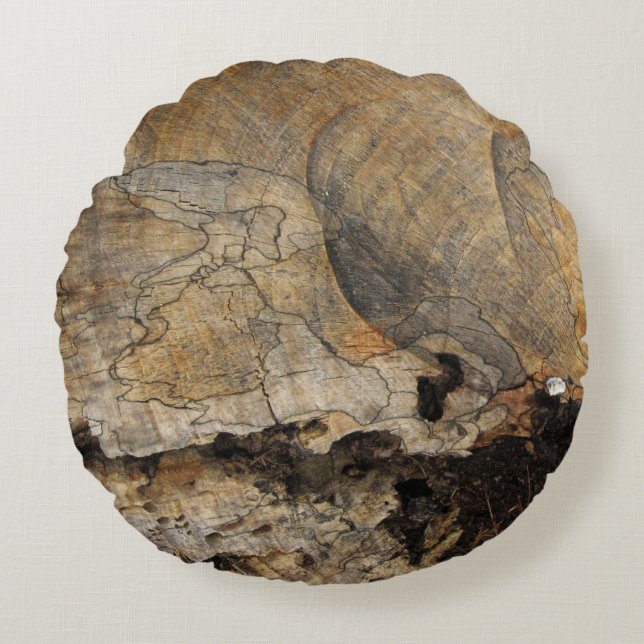 Texture du bois Photo Coussin rond (Devant)