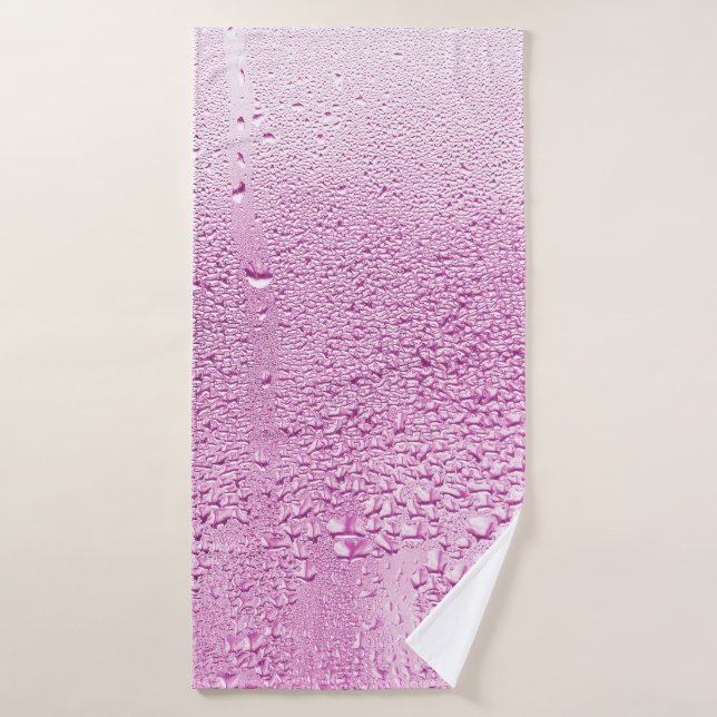 Texture d'une goutte de pluie sur un verre mouillé (Serviette de bain)
