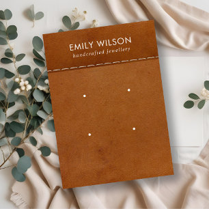 TEXTURE EN CUIR BRANCHÉ 2 CARTE D'AFFICHAGE D'ÉTIQ