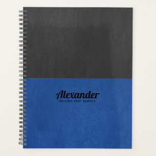 Texture en faux cuir bleu et noir à écran partagé