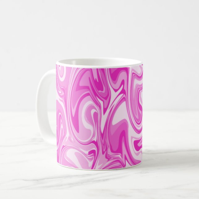 Texture en marbre - Tons roses Café Mug (Devant gauche)