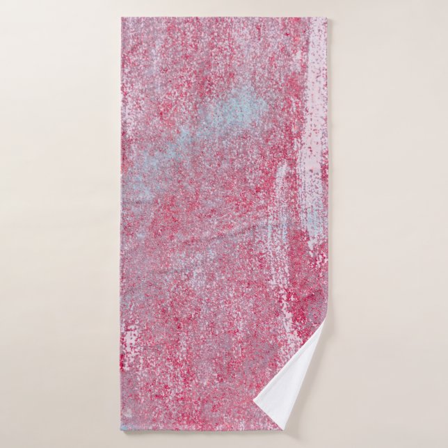 Texture métallique avec rayures et fissures abstra (Serviette de bain)