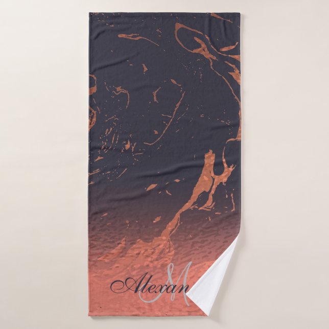 Texture rose en marbre (Serviette de bain)