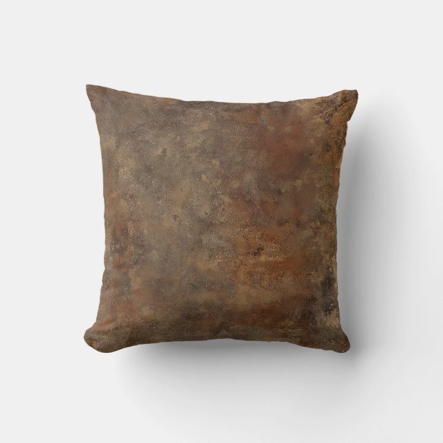 Texture rouille Tons de la Terre Coussin (Recto)