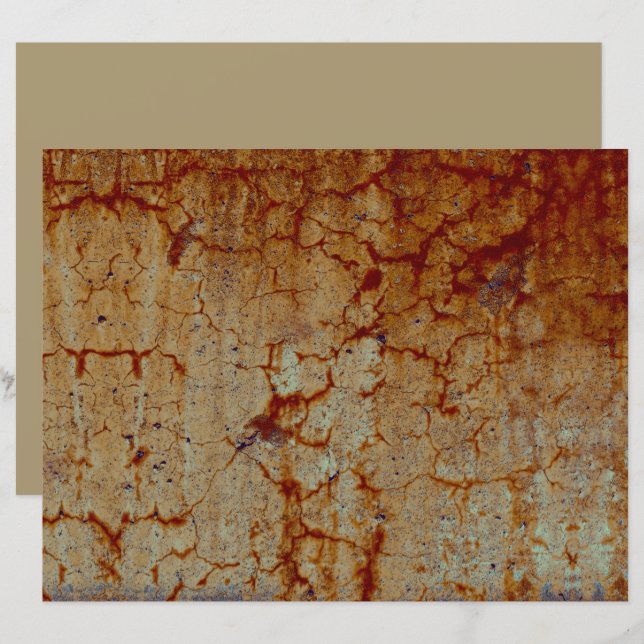 Texture Rouille Vintage rouille rustique Découpage (Devant / Derrière)