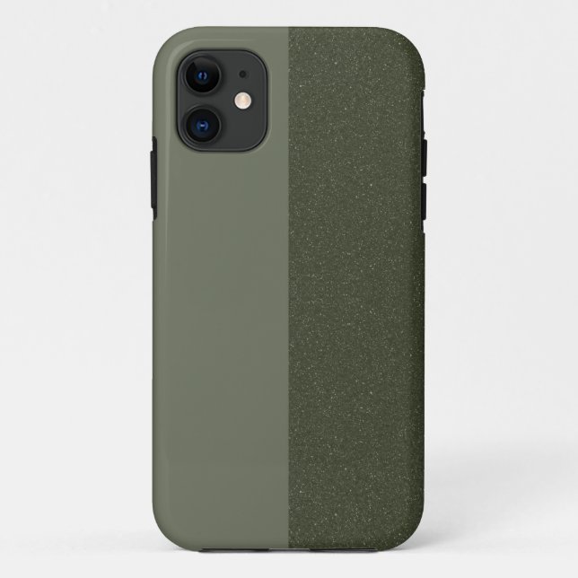 Texture verte à deux tons iPhone 11 Coque - Person (Dos)