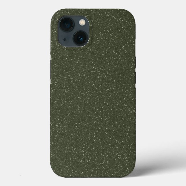 Texture verte Moss personnalisée iPhone 13 Coque (Verso)
