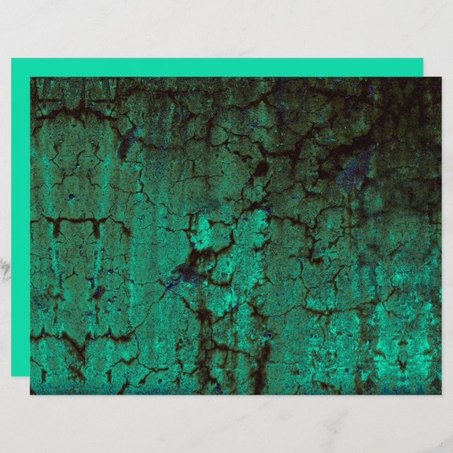 Texture vintage de Grunge Vert Néon (Devant / Derrière)