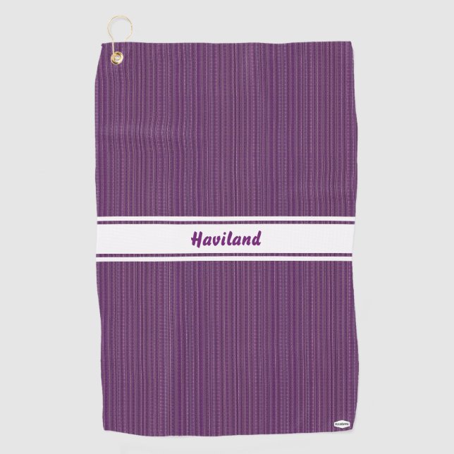 Texture violette Serviette de golf personnalisée H (Devant)