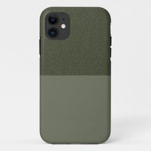 Textured Moss Green iPhone 11 Coque - Split Design