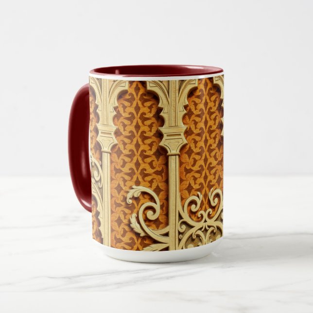 Textures Islamiques Tissées | Mug Cinématique aux  (Devant gauche)