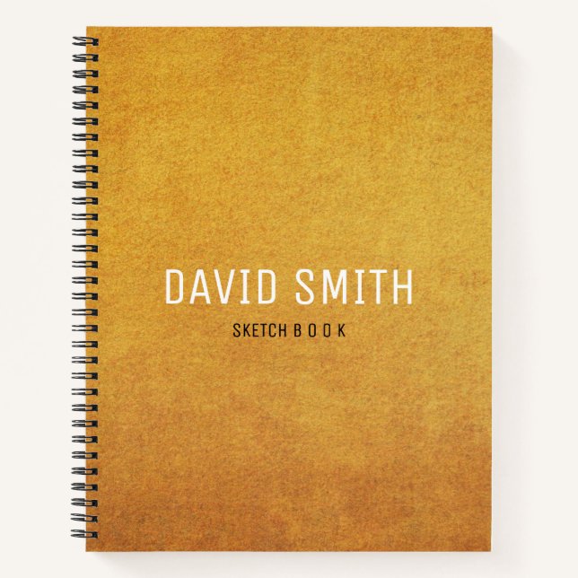 textures Livre de croquis personnalisé Nom Carnet (Devant)