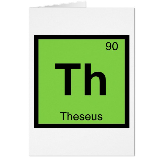 Th - Thésée Chimie Anglais Tableau Périodique (Devant)