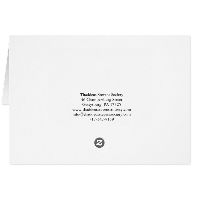 Thaddeus Stevens Card (Dos Horizontal)