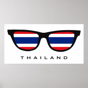 Thailande Shades texte personnalisé et affiche cou