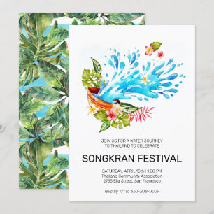 Thaïlande Songkran Festival Invitation