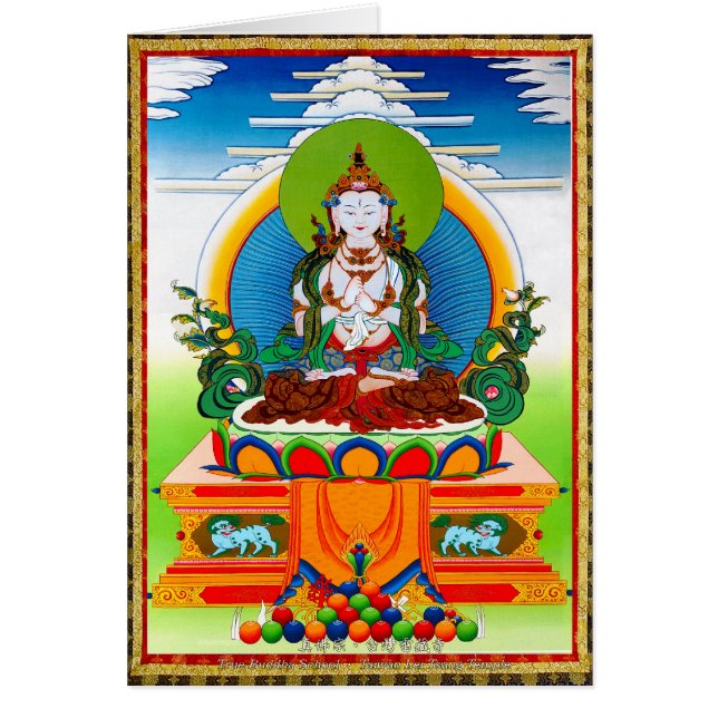 Thangka tibétain oriental frais Bouddha Locani (Devant)