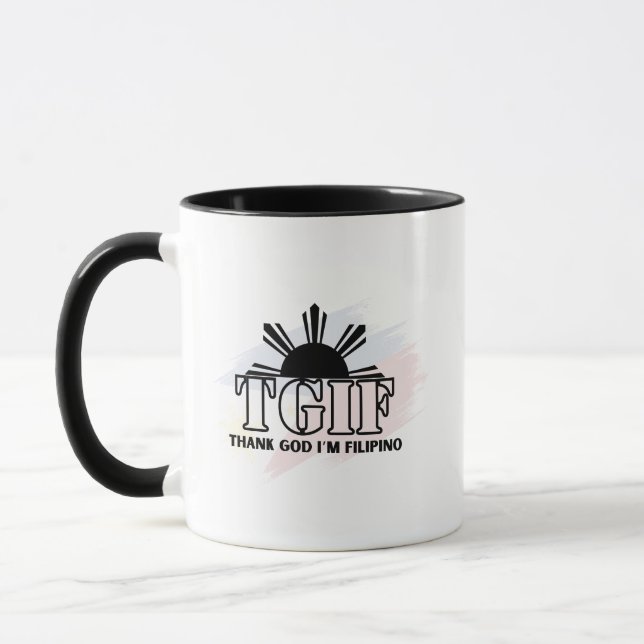 Thank God I’m Filipino Mug Proud Pinoy Coffee Cup (Gauche)