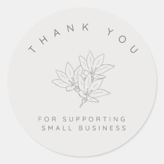 Thank you for supporting small business - sticker