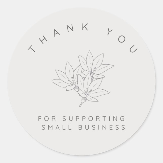 Thank you for supporting small business - sticker  (Devant)