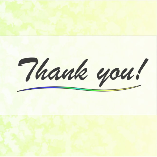 Thank You Vinyl Sticker (Devant)