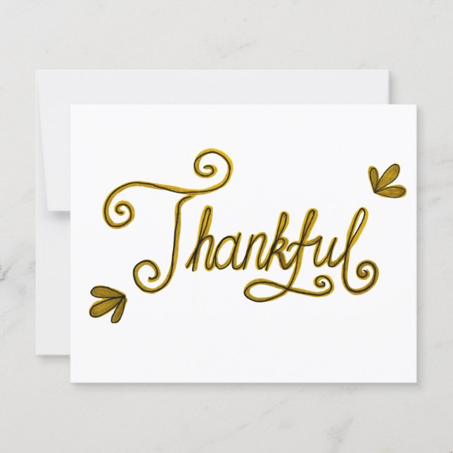 Thankful gold lettering (Devant)