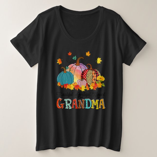 Thankful Grateful Blessed Grammy Pumpkins Thanksgi (Design devant)