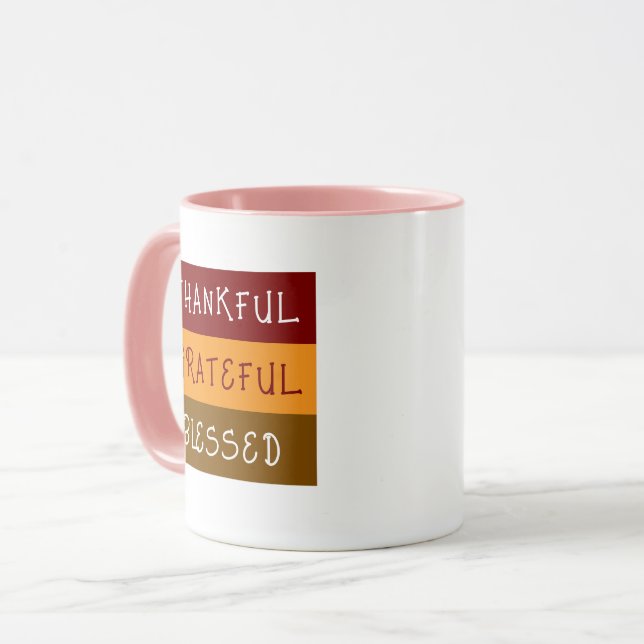 Thankful Grateful Blessed Mug (Devant gauche)